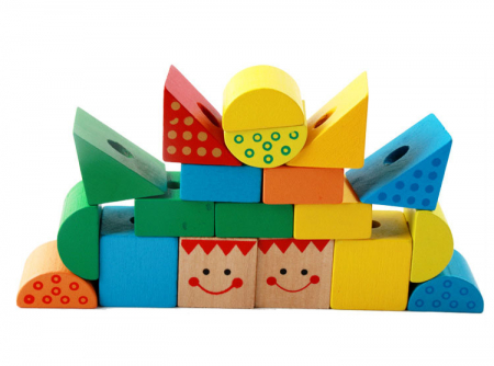 Trenulet din lemn din mai multe piese [5]