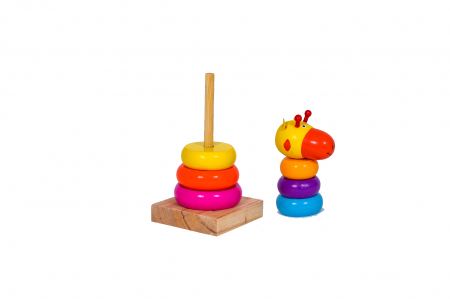 Turn Montessori din lemn cu girafa [2]