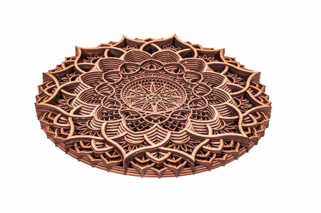 Tablouri personalizate - Tablou cu mandala din lemn in straturi