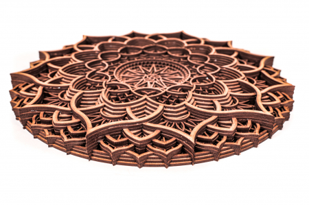 Tablou cu mandala din lemn in straturi [2]