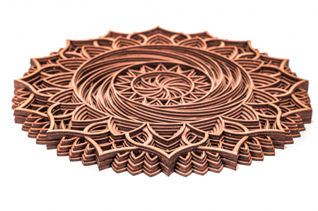 Cadouri de Paste - Tablou cu mandala din lemn in straturi