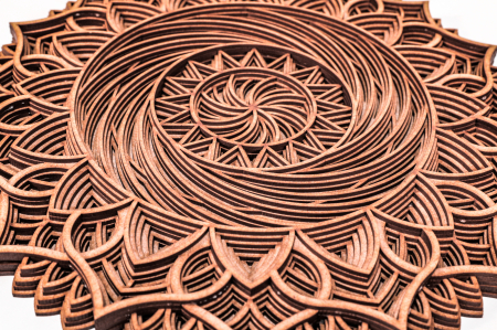 Tablou cu mandala din lemn in straturi [2]