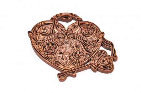 Tablouri personalizate - Tablou din lemn in straturi cu inima