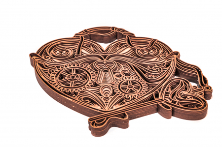 Tablou din lemn in straturi cu inima [1]