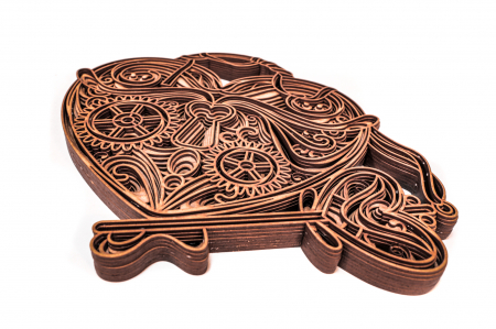 Tablou din lemn in straturi cu inima [3]