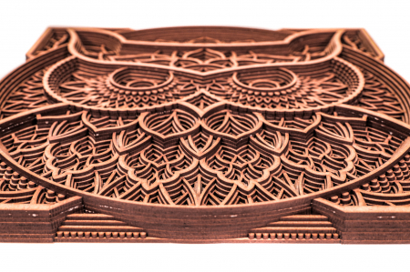 Tablou din lemn in straturi cu bufnita [3]