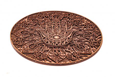 Cadouri pentru tata - Tablou cu Palma fatimei din lemn in straturi