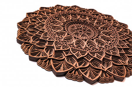 Mandala cu steluta din lemn in straturi [3]