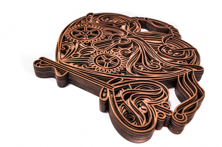 Tablou din lemn in straturi cu inima [4]