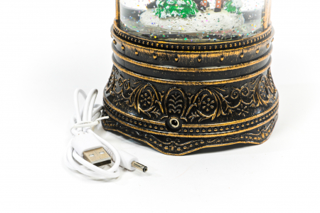 Ornament tip felinar care lumineaza cu mos si ren [3]