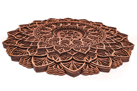 Mandala cu steluta din lemn in straturi [2]