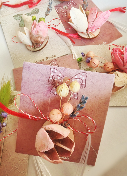 Set 10 martisoare din flori de lemn [9]