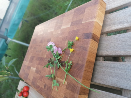 Tocator premium de bucatarie din lemn de stejar, end grain 39X29X3.5 [2]