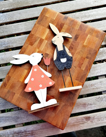 Tocator premium de bucatarie din lemn de stejar, end grain 39X29X3.5 [5]