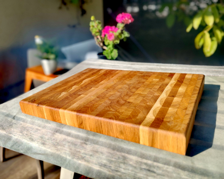 Produse - Tocator premium de bucatarie din lemn de stejar, end grain 39X29X3.5