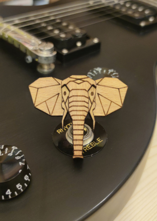 Broșă Elefant din lemn de fag, 6x5 cm [2]