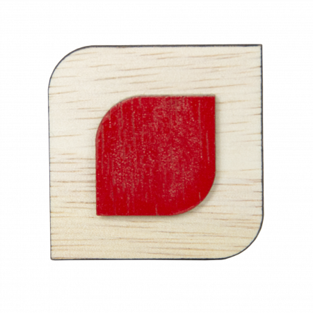 De Purtat - Broșă Forme 1, 4.5x4.5 cm