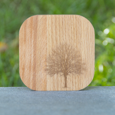 Set 4 coaster/suport pahare din lemn de fag 9x9x1cm [4]