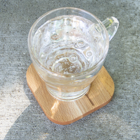 Set 4 coaster/suport pahare din lemn de fag 9x9x1cm [5]