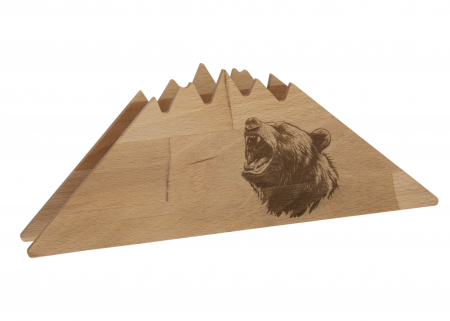 Casa si Birou - Suport din lemnde fag  pentru servetele Urs 26x10x6cm