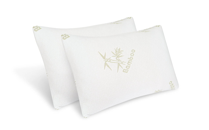 Set 2 Perne Memory Foam cu Husă detasabila din Bambus, 50x70 cm [2]