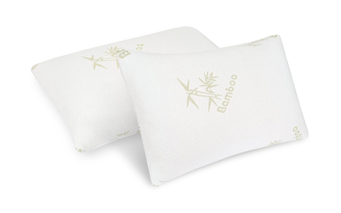 Set 2 Perne Memory Foam cu Husa detasabila din Bambus, 50x70 cm
