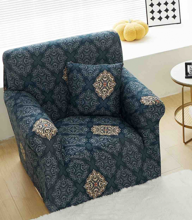 Husa Elastica Pentru Fotoliu/ Canapea/ Coltar - Turcoaz Royal [1]