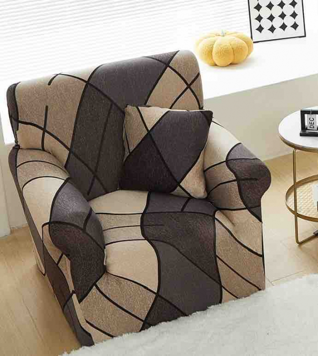 Husa Elastica Pentru Fotoliu/ Canapea/ Coltar - Nuante de Maro [1]