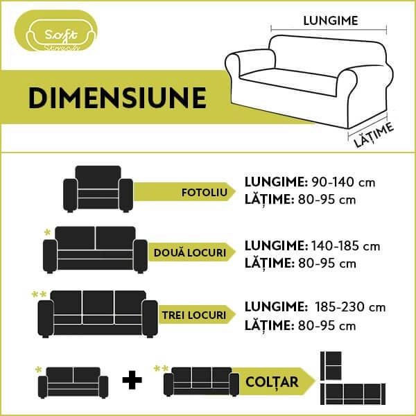 Husa Elastica Pentru Fotoliu/ Canapea/ Coltar - Verde/Galben/Negru [4]