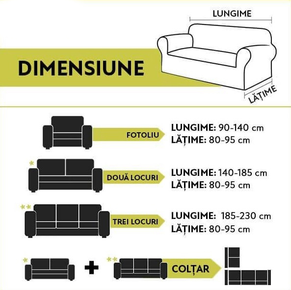 Husa Elastica Pentru Fotoliu/ Canapea/ Coltar - UNI Rosu [3]