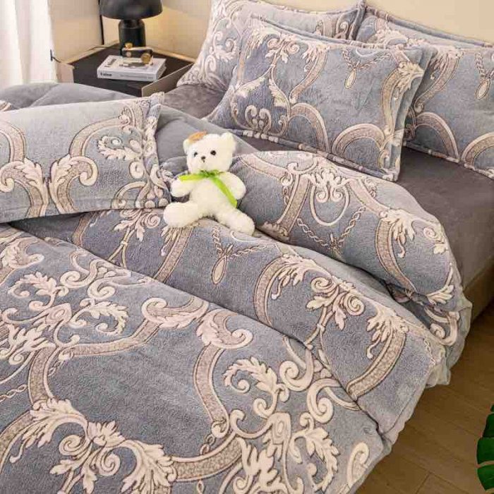 Lenjerie Cocolino Pat Dublu, 4 piese, cu ELASTIC - Royal [2]