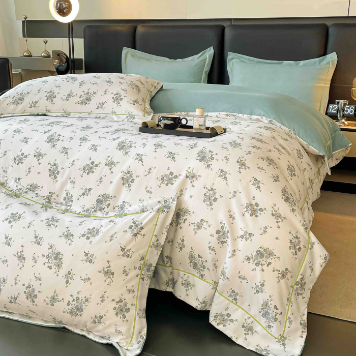 Lenjerie De Lux In Cutie Cadou, Bumbac Finet, 6 Piese - Little Flowers [2]