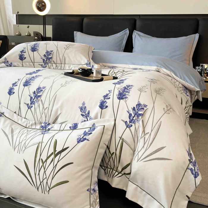 Lenjerie De Lux In Cutie Cadou, Bumbac Finet, 6 Piese - Lavanda [2]