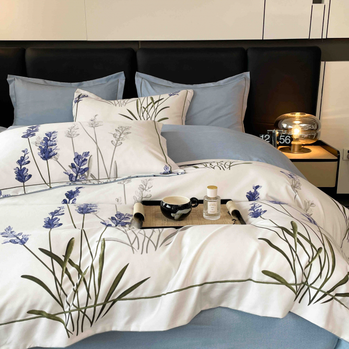 Lenjerie De Lux In Cutie Cadou, Bumbac Finet, 6 Piese - Lavanda [4]