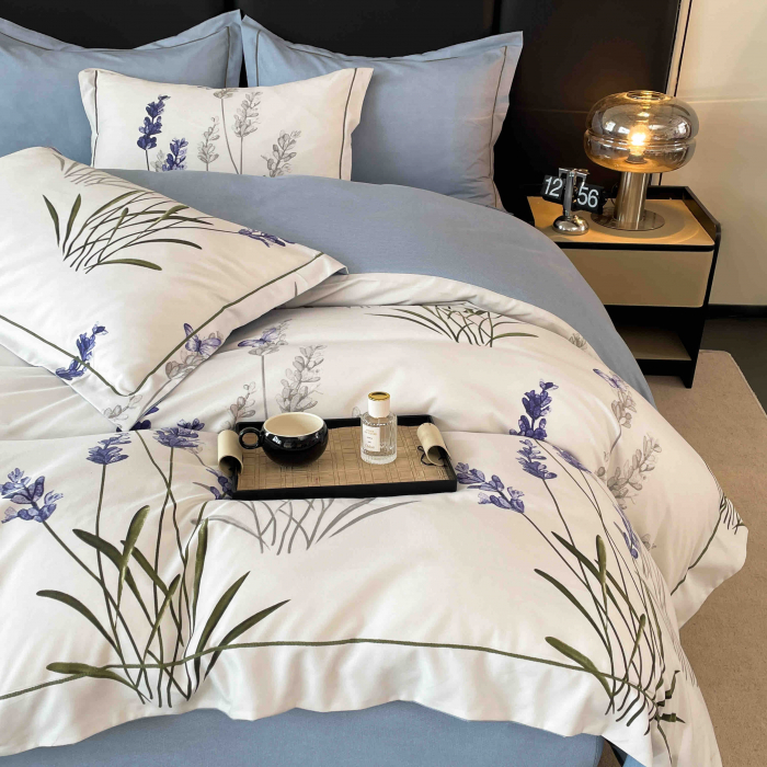 Lenjerie De Lux In Cutie Cadou, Bumbac Finet, 6 Piese - Lavanda [6]