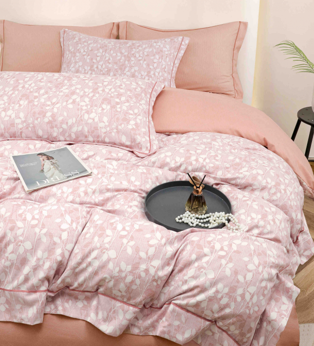 Lenjerie De Lux In Cutie Cadou, Bumbac Finet, 6 Piese - Roz Pudra [4]