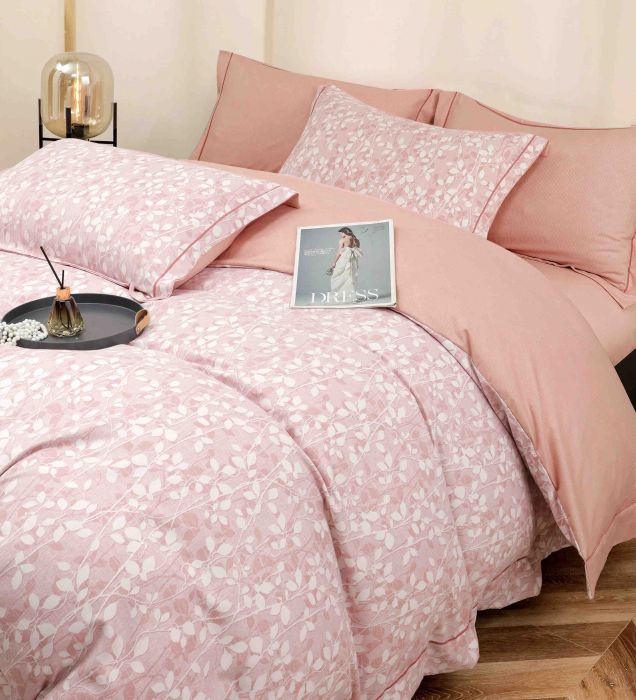 Lenjerie De Lux In Cutie Cadou, Bumbac Finet, 6 Piese - Roz Pudra [3]