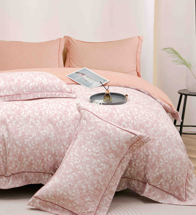 Lenjerie De Lux In Cutie Cadou, Bumbac Finet, 6 Piese - Roz Pudra [2]