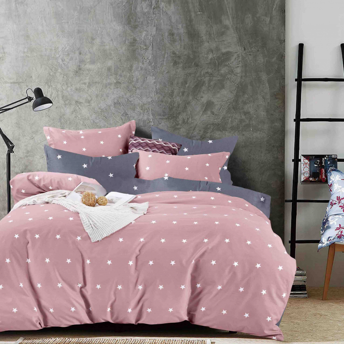 Lenjerie De Pat 1 Persoana, Pink dots