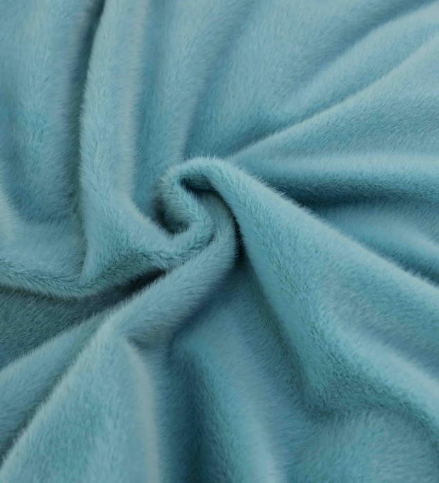 Lenjerie de pat, cu Broderie, Cocolino tip Blăniță Iepure, 2 Persoane, 6 Piese, cu ELASTIC - Turcoaz [5]