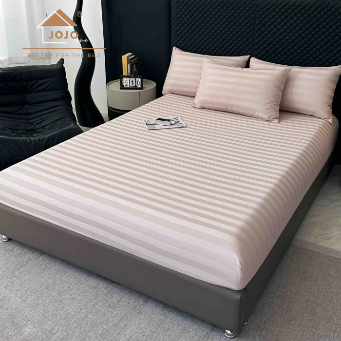 Lenjerie de Pat Damasc Deluxe Luxury, 100% Bumbac Premium, 6 Piese, Cearceaf cu Elastic 180x200 cm, Husă Pilotă 200x230 cm, Confort Hotelier 5★ [4]