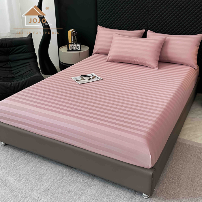 Lenjerie de Pat Damasc Deluxe Luxury, 100% Bumbac Premium, 6 Piese, Cearceaf cu Elastic 180x200 cm, Husă Pilotă 200x230 cm, Confort Hotelier 5★ [5]