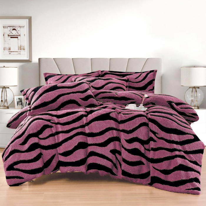 Set Lenjerie Pat Dublu Cocolino cu Cearsaf Elastic ,   4 Piese Groase, Calduroase si Moi