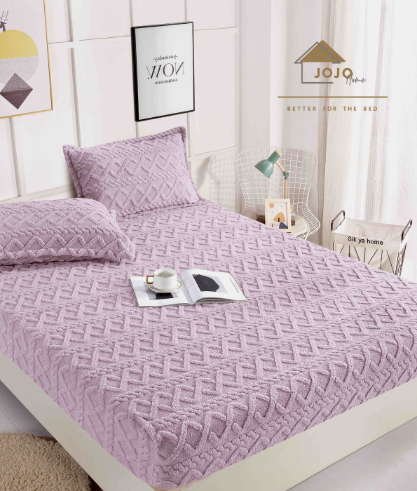 Set husa de pat cu elastic Cocolino tip tricotaj + 2 fete de perna