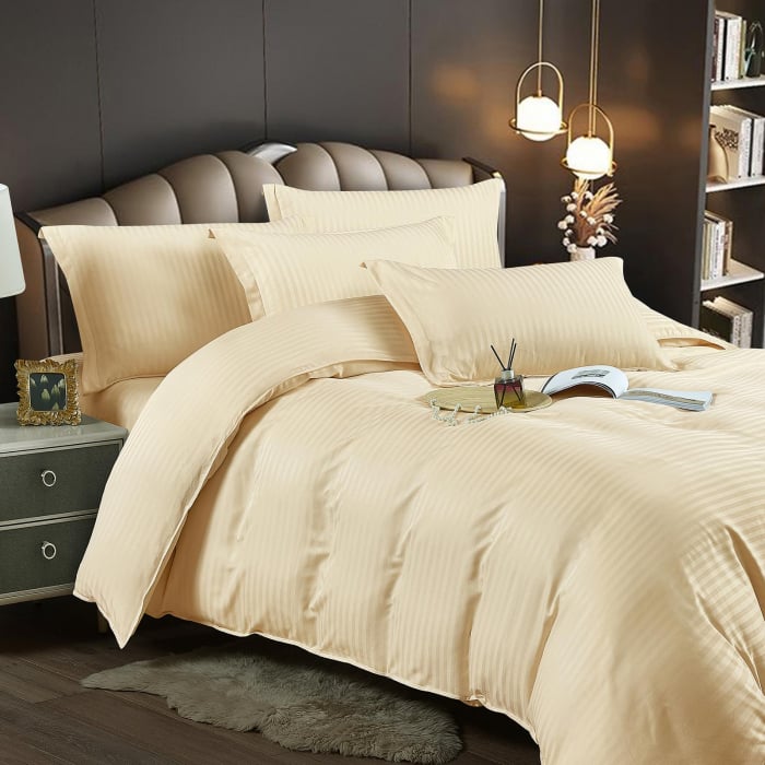 Lenjerie Pat Single 100% Premium Damasc - Crem [3]