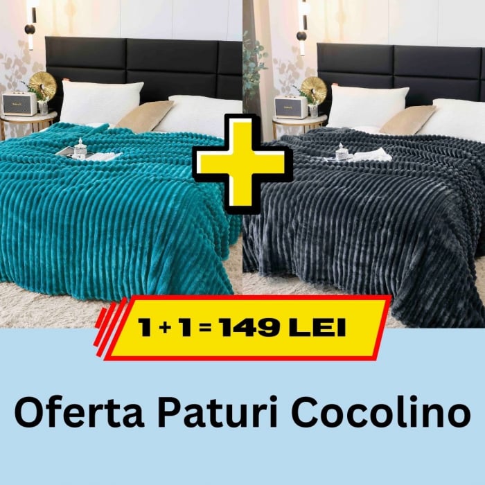 paturi cocolino 1+1 50 lei Pachet promotional 1 + 1 Patura Cocolino, LP-PPPC-1