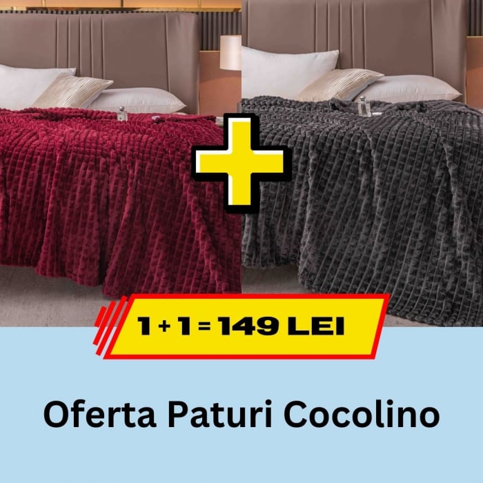 paturi cocolino 1+1 50 lei Pachet promotional 1 + 1 Patura Cocolino, LP-PPPC-11