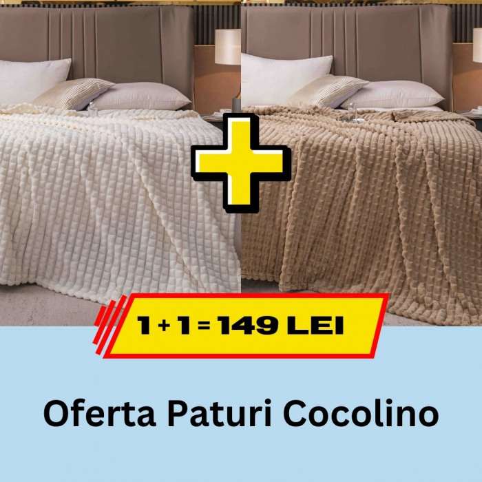 paturi cocolino 1+1 50 lei Pachet promotional 1 + 1 Patura Cocolino, LP-PPPC-14
