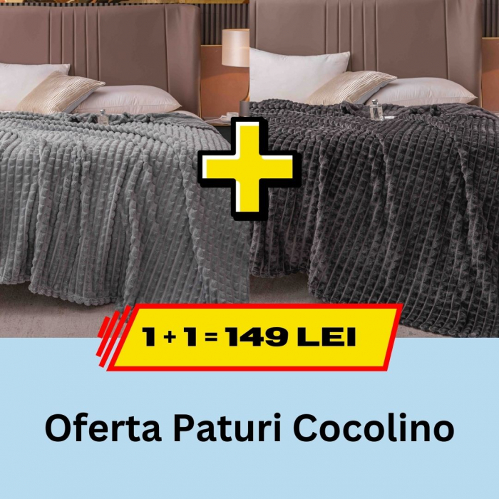 paturi cocolino 1+1 50 lei Pachet promotional 1 + 1 Patura Cocolino, LP-PPPC-18