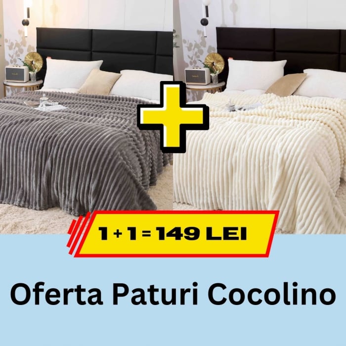 paturi cocolino 1+1 50 lei Pachet promotional 1 + 1 Patura Cocolino, LP-PPPC-4